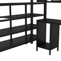 Metal Loft Bed With table set and wardrobe