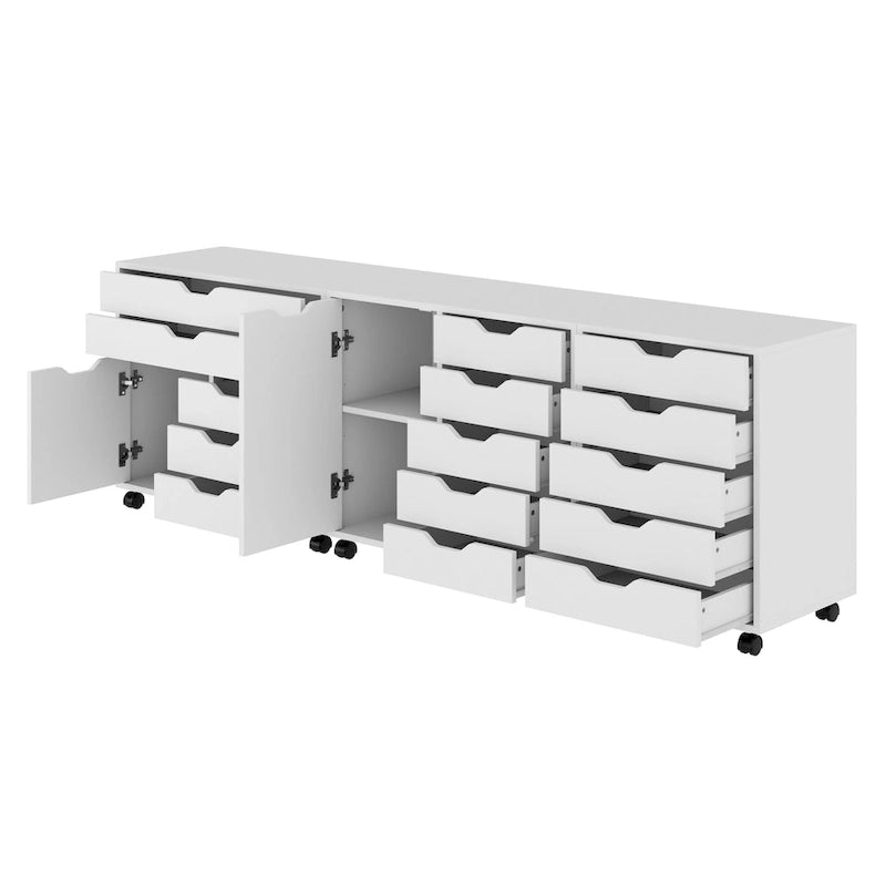 Ensemble de 3 armoires de rangement Halifax, blanc