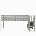 Twin Size Loft bed with staircase and Storage step
