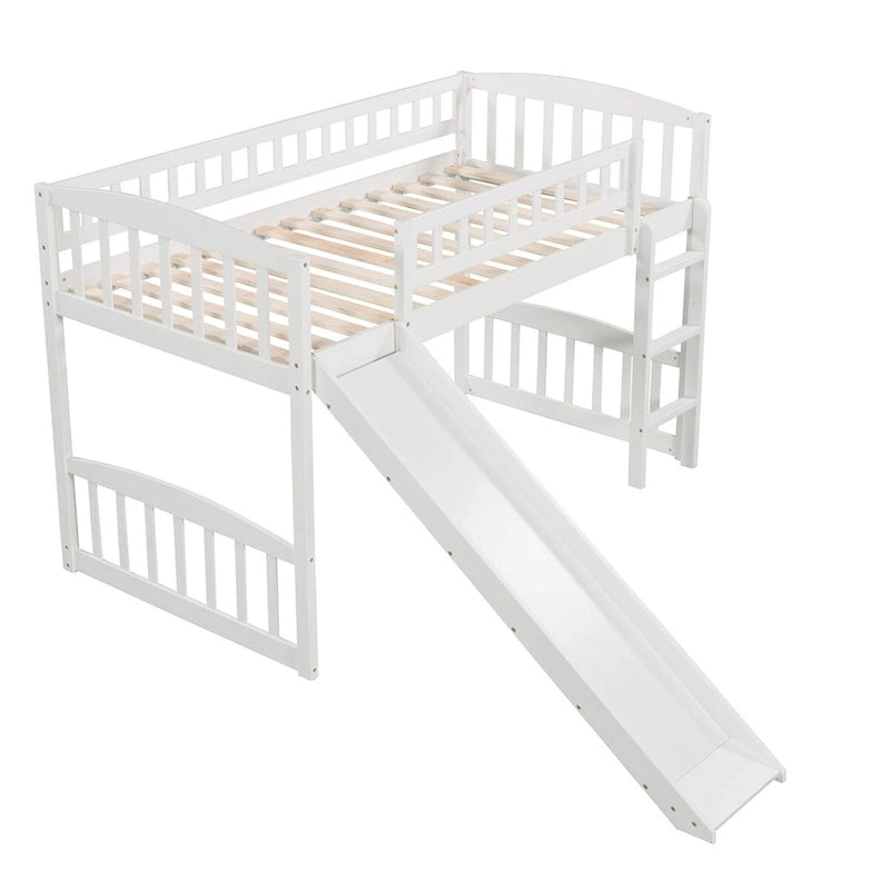 Lit mezzanine avec toboggan et échelle
