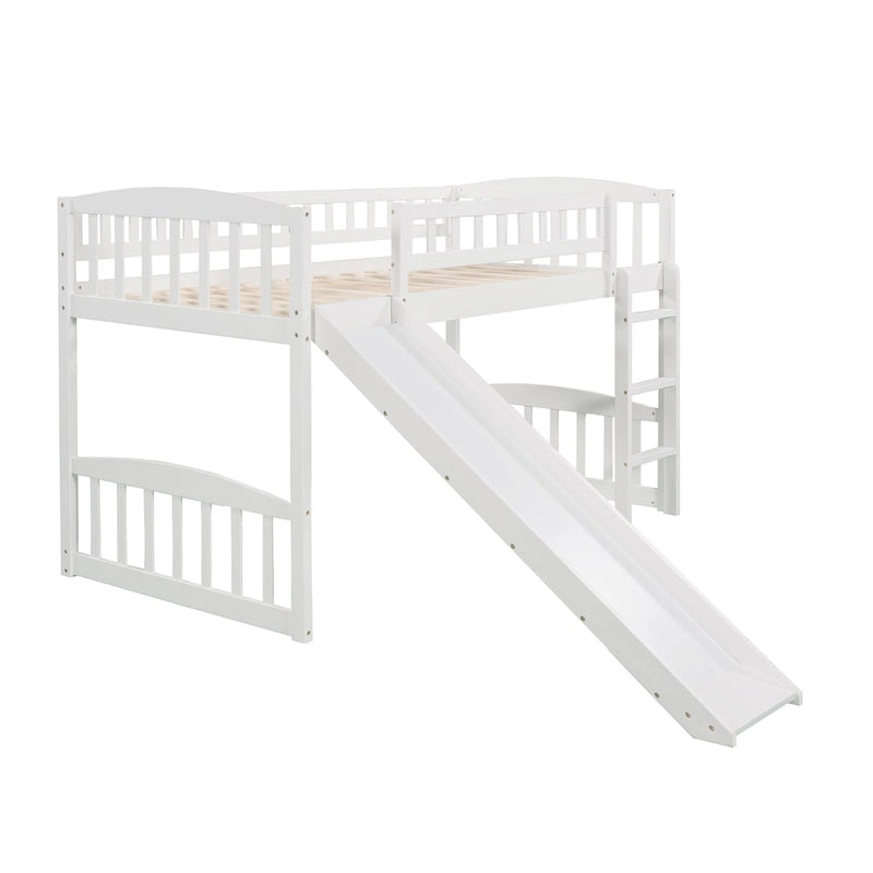 Lit mezzanine avec toboggan et échelle