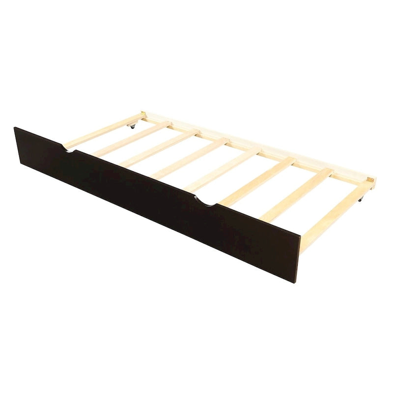 Lit plate-forme double avec lit gigogne escamotable