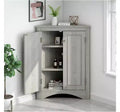 Meuble de rangement d'angle en MDF pour salle de bain avec étagères réglables, meuble bas sur pied pour cuisine et salle de bain,